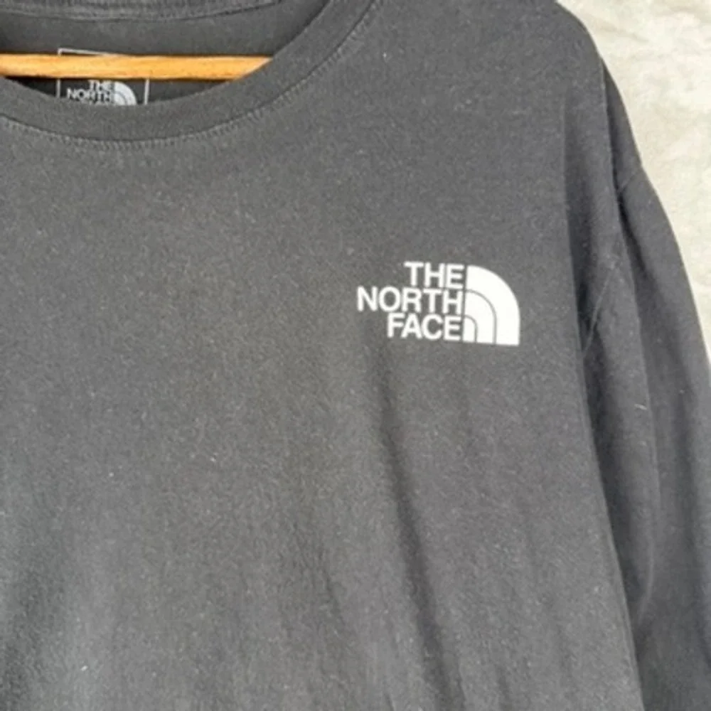 The North Face Mens Long Sleeve T Shirt Black White‎ Logo Graphic Tee XL